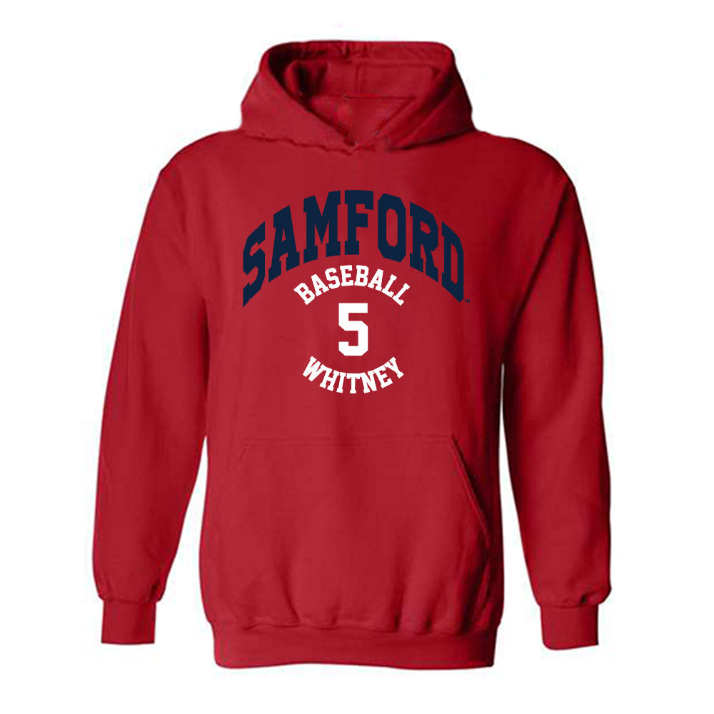 Samford - NCAA Baseball : John Whitney - Classic Fashion Shersey Hooded Sweatshirt-0