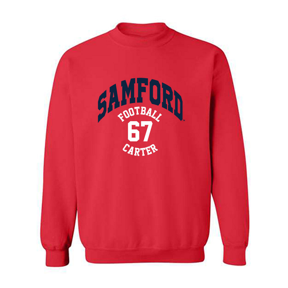 Samford - NCAA Football : Nate Carter - Classic Fashion Shersey Crewneck Sweatshirt-0