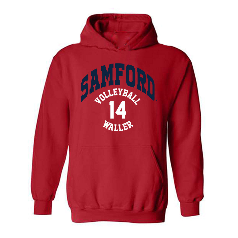 Samford - NCAA Women's Volleyball : Sydney Waller - Classic Fashion Shersey Hooded Sweatshirt-0