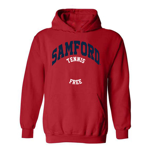 Samford - NCAA Men's Tennis : Parker Free - Classic Fashion Shersey Hooded Sweatshirt-0