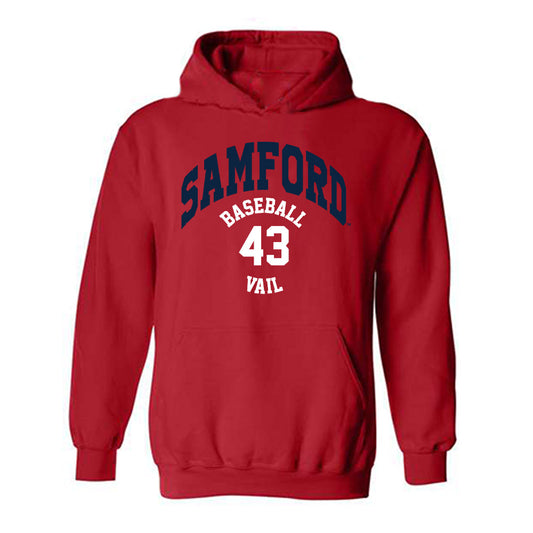 Samford - NCAA Baseball : Bodie Vail - Classic Fashion Shersey Hooded Sweatshirt-0