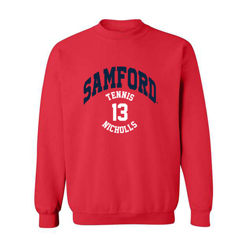 Samford - NCAA Men's Tennis : Darcy Nicholls - Classic Fashion Shersey Crewneck Sweatshirt-0