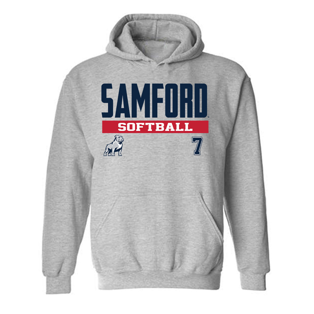Samford - NCAA Softball : Olivia Shaw - Classic Fashion Shersey Hooded Sweatshirt-0