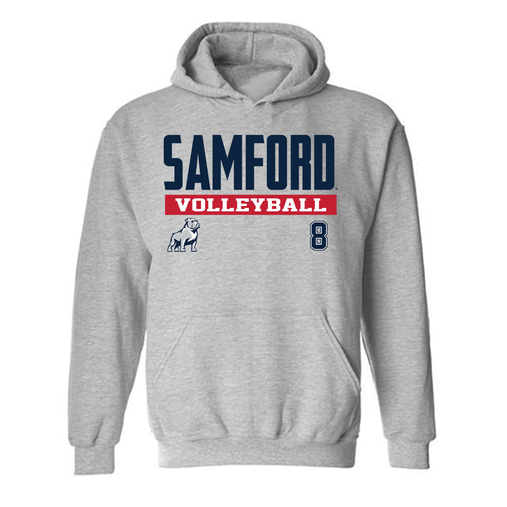 Samford - NCAA Women's Volleyball : Ashley Evans - Classic Fashion Shersey Hooded Sweatshirt