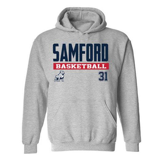 Samford - NCAA Men's Basketball : Joshua Hughes - Classic Fashion Shersey Hooded Sweatshirt