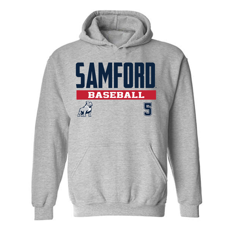 Samford - NCAA Baseball : John Whitney - Classic Fashion Shersey Hooded Sweatshirt-0