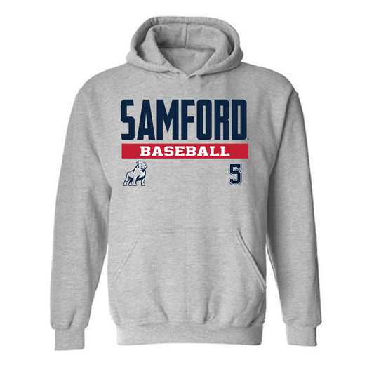 Samford - NCAA Baseball : John Whitney - Classic Fashion Shersey Hooded Sweatshirt-0