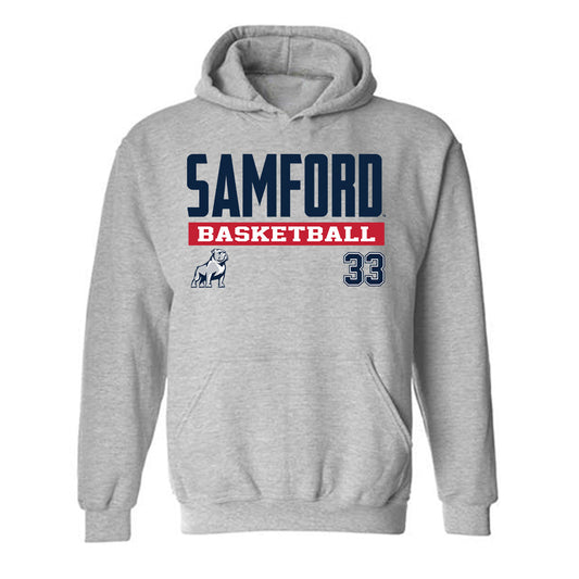Samford - NCAA Men's Basketball : Zach Lamey - Classic Fashion Shersey Hooded Sweatshirt-0