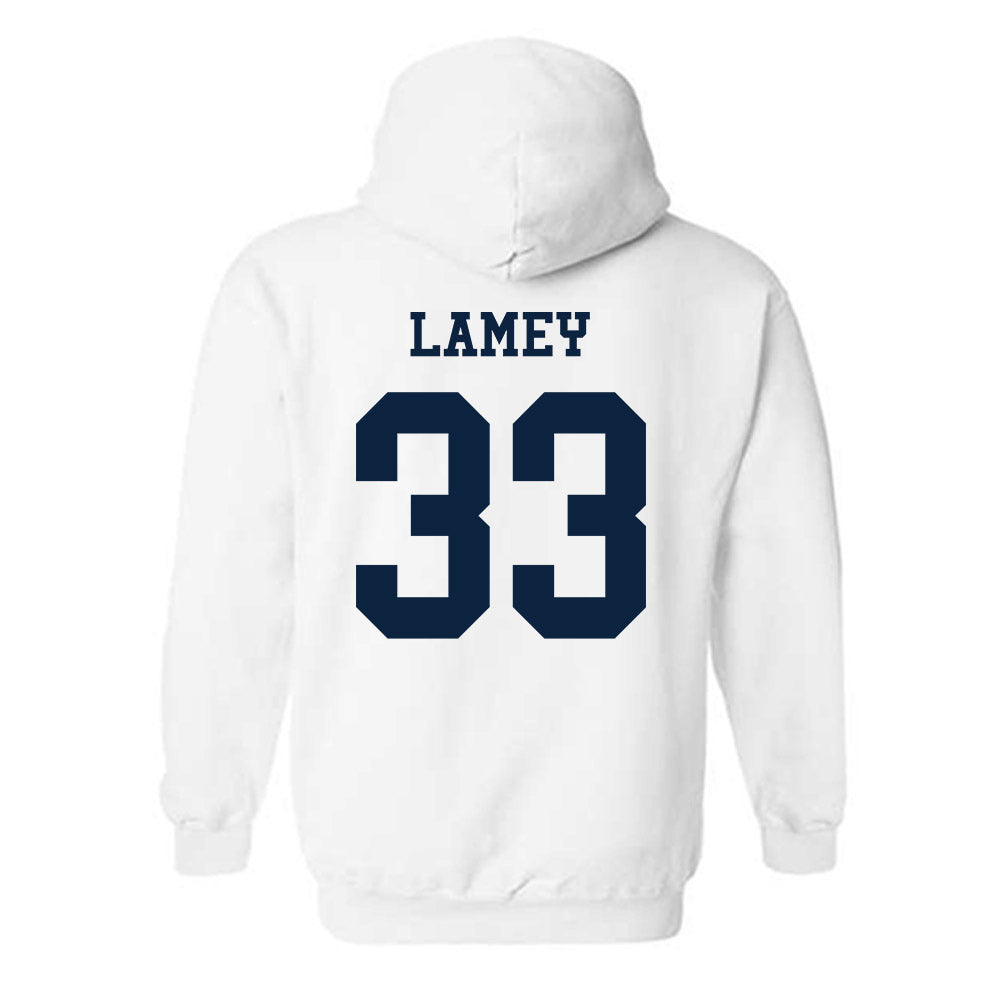 Samford - NCAA Men's Basketball : Zach Lamey - Classic Fashion Shersey Hooded Sweatshirt-1