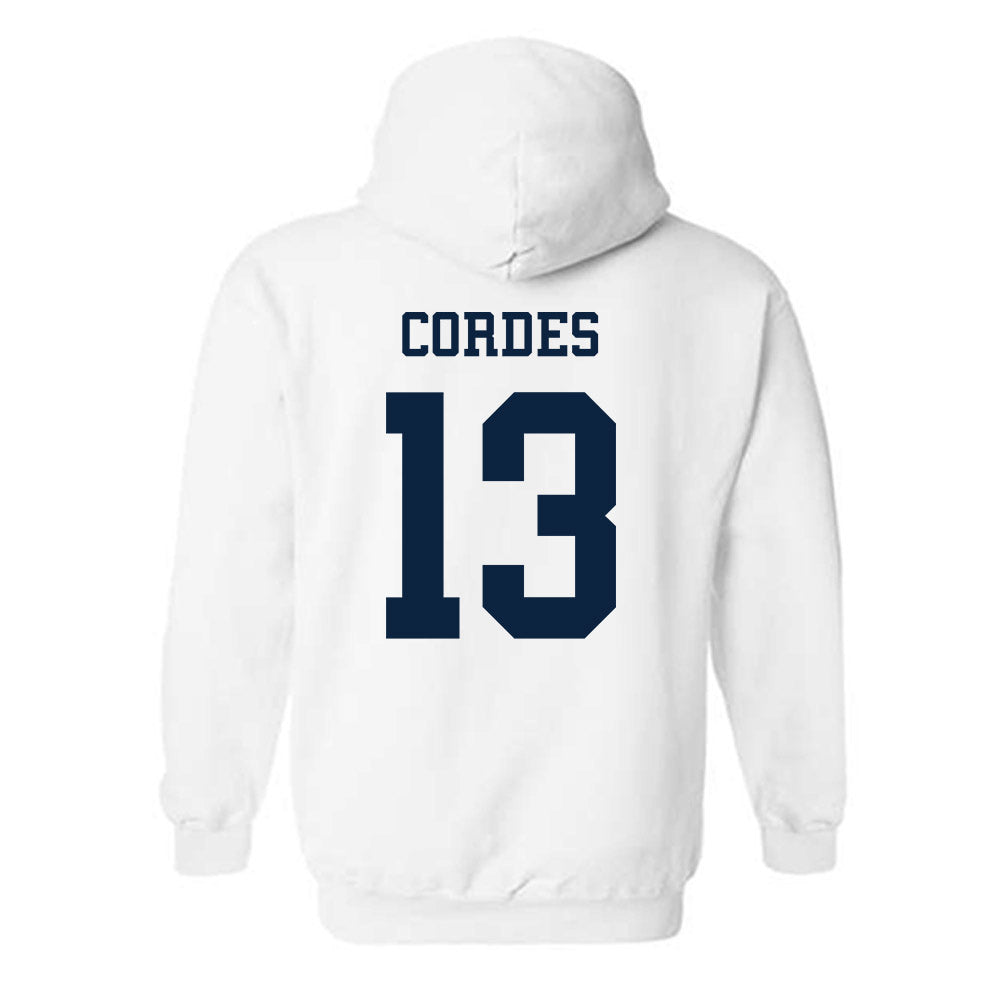 Samford - NCAA Women's Volleyball : Ally Cordes - Classic Fashion Shersey Hooded Sweatshirt-1
