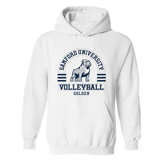 Samford - NCAA Women's Volleyball : Greer Golden - Classic Fashion Shersey Hooded Sweatshirt-0