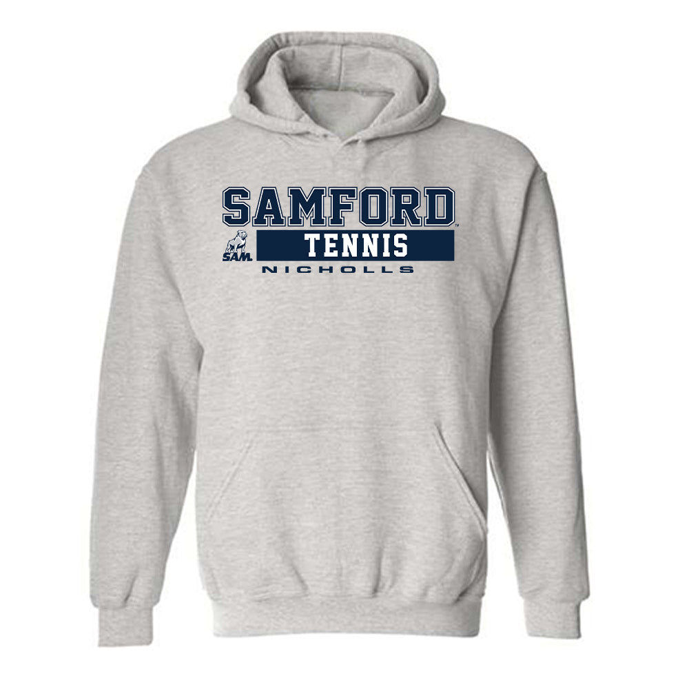 Samford - NCAA Men's Tennis : Darcy Nicholls - Classic Fashion Shersey Hooded Sweatshirt-0