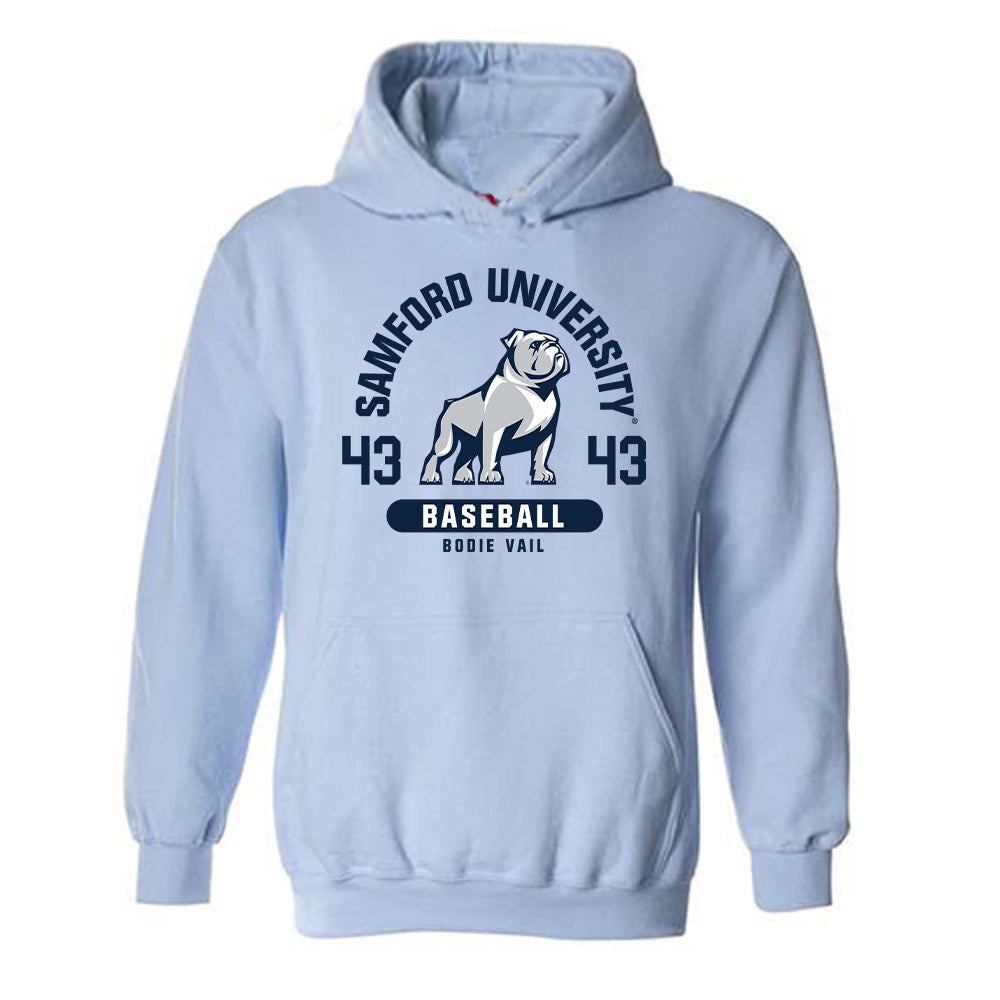 Samford - NCAA Baseball : Bodie Vail - Classic Fashion Shersey Hooded Sweatshirt-0