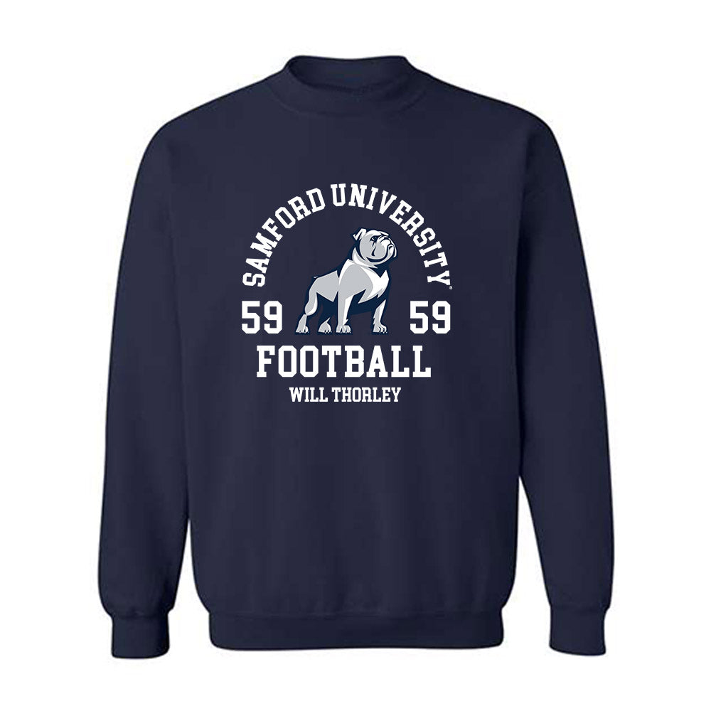 Samford - NCAA Football : Will Thorley - Classic Fashion Shersey Crewneck Sweatshirt-0