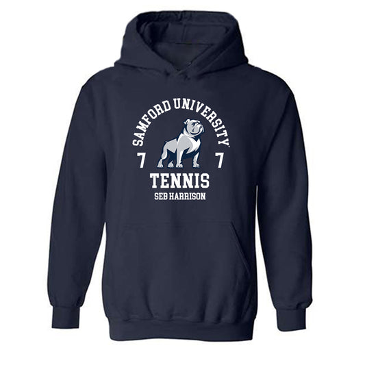 Samford - NCAA Men's Tennis : Seb Harrison - Classic Fashion Shersey Hooded Sweatshirt-0