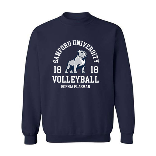 Samford - NCAA Women's Volleyball : Sophia Plasman - Classic Fashion Shersey Crewneck Sweatshirt-0