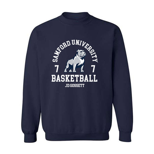 Samford - NCAA Men's Basketball : JD Gossett - Classic Fashion Shersey Crewneck Sweatshirt-0