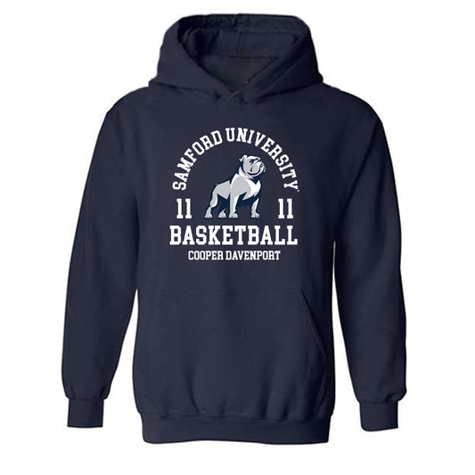 Samford - NCAA Men's Basketball : Cooper Davenport - Classic Fashion Shersey Hooded Sweatshirt-0