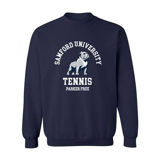 Samford - NCAA Men's Tennis : Parker Free - Classic Fashion Shersey Crewneck Sweatshirt-0