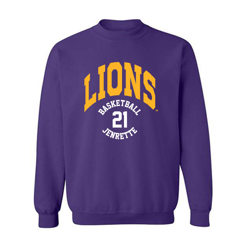 North Alabama - NCAA Men's Basketball : Israel Jenrette - Classic Fashion Shersey Crewneck Sweatshirt-0