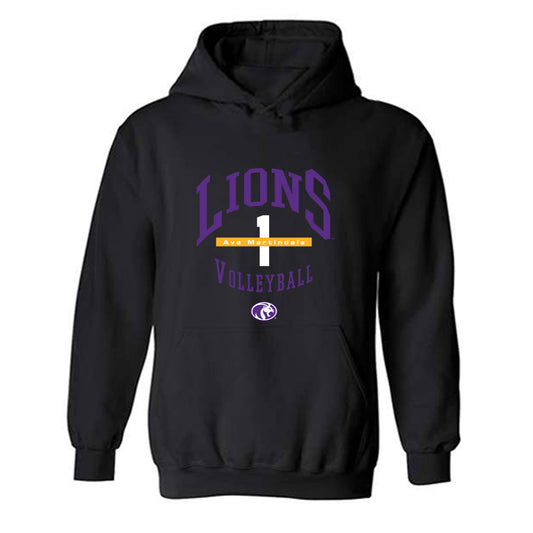 North Alabama - NCAA Women's Volleyball : Ava Martindale - Classic Fashion Shersey Hooded Sweatshirt-0