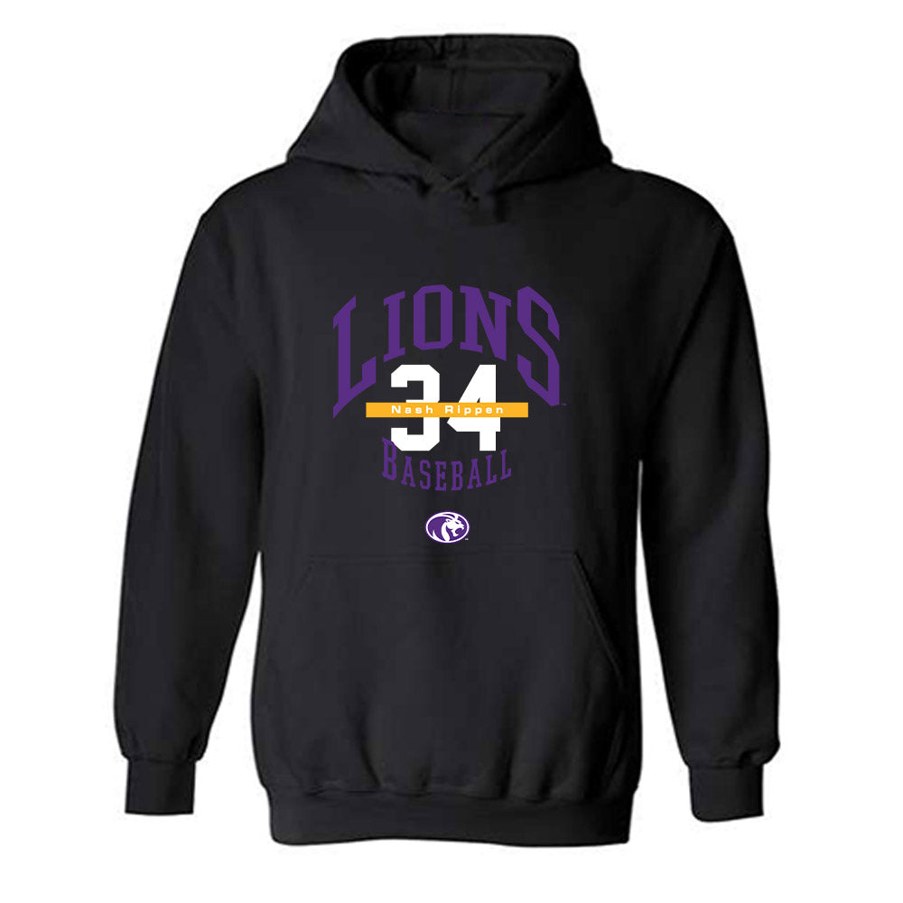 North Alabama - NCAA Baseball : Nash Rippen - Classic Fashion Shersey Hooded Sweatshirt-0