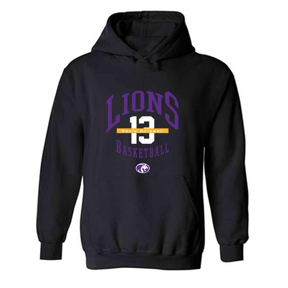 North Alabama - NCAA Women's Basketball : Katie Criswell - Classic Fashion Shersey Hooded Sweatshirt-0