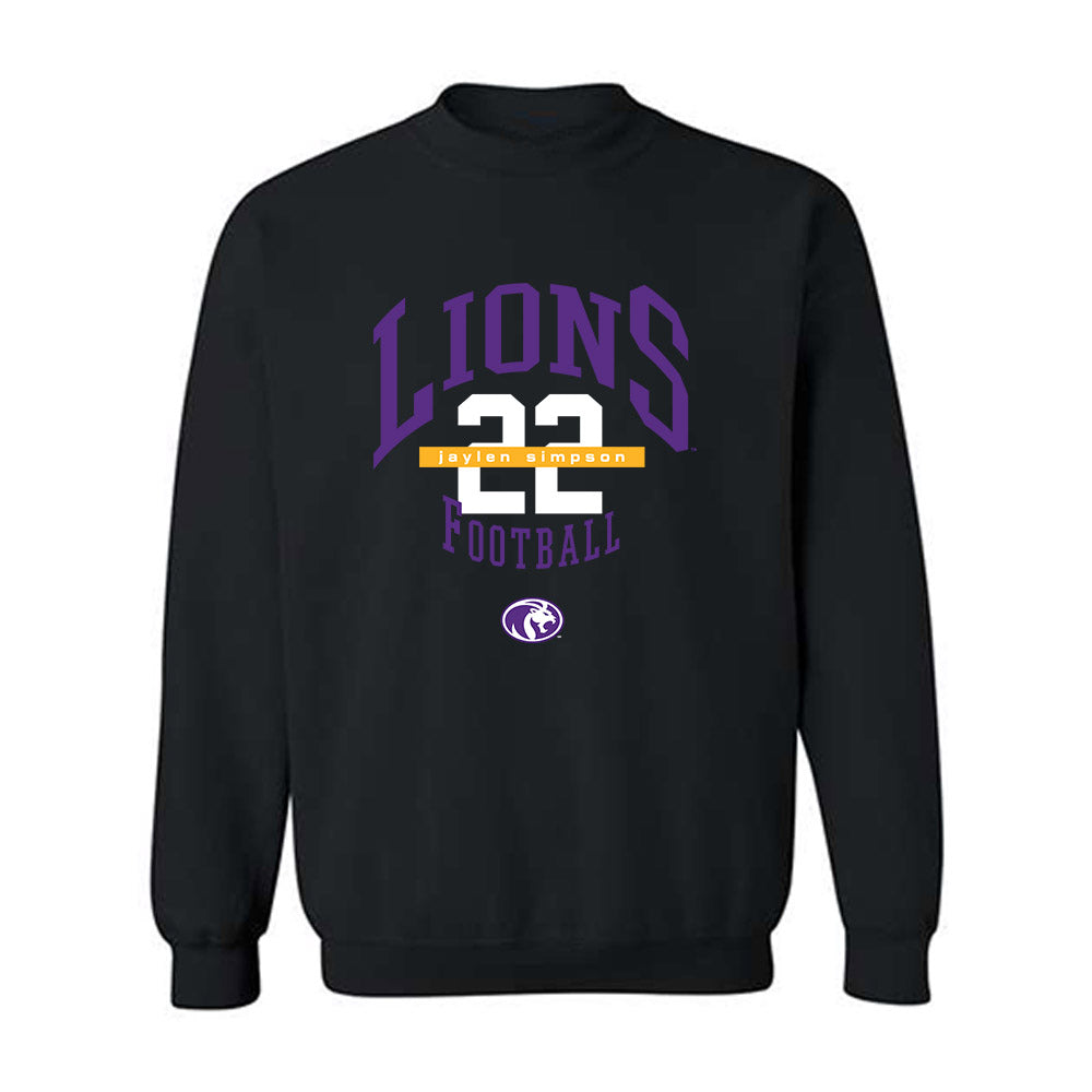 North Alabama - NCAA Football :Jaylen Simpson - Classic Fashion Shersey Crewneck Sweatshirt-0