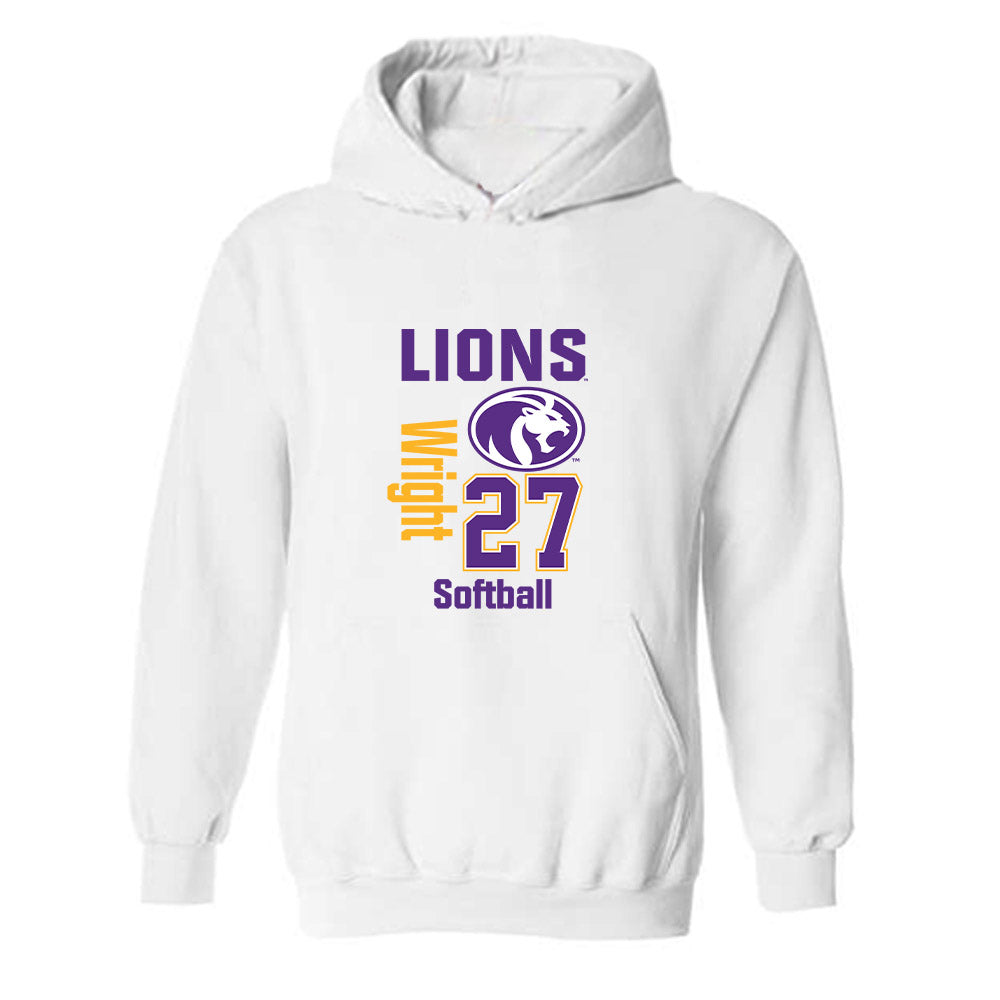 North Alabama - NCAA Softball : Claire Wright - Classic Fashion Shersey Hooded Sweatshirt-0