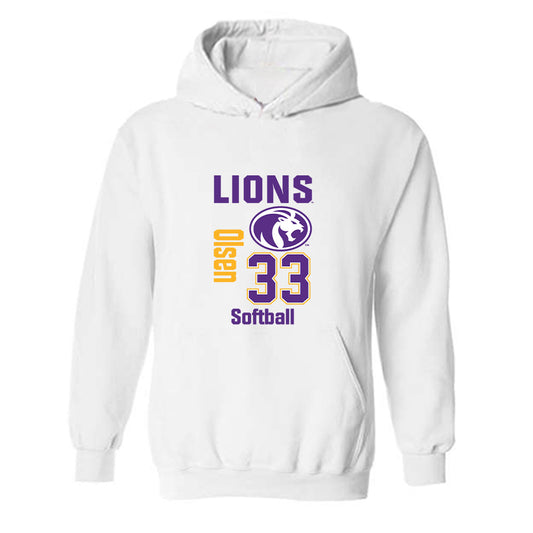 North Alabama - NCAA Softball : Maggie Olsen - Classic Fashion Shersey Hooded Sweatshirt-0