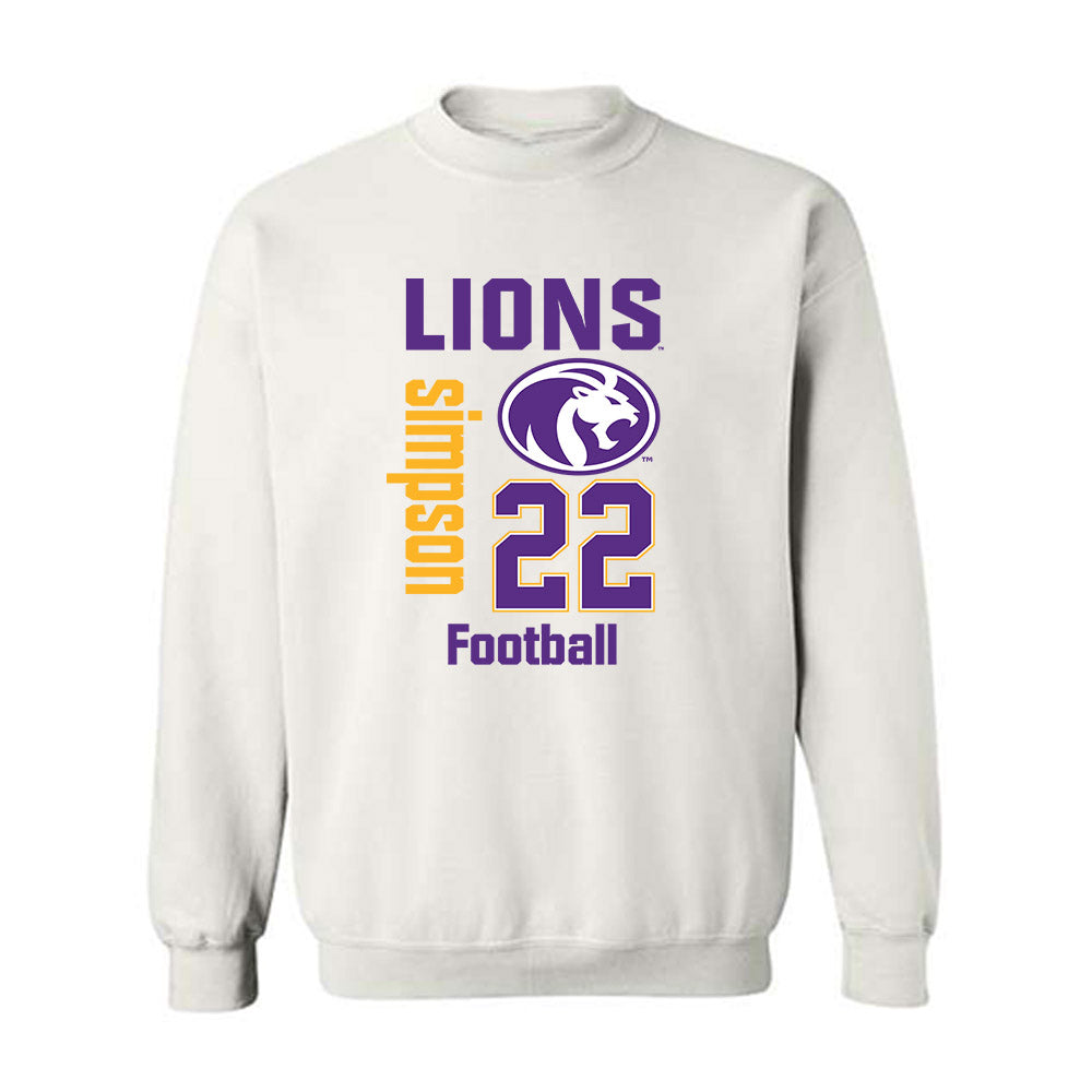 North Alabama - NCAA Football :Jaylen Simpson - Classic Fashion Shersey Crewneck Sweatshirt-0