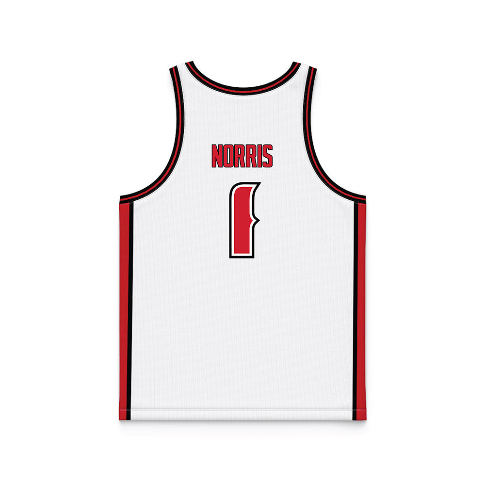 Louisiana - NCAA Women's Basketball : Kahlen Norris - White Basketball Jersey-1