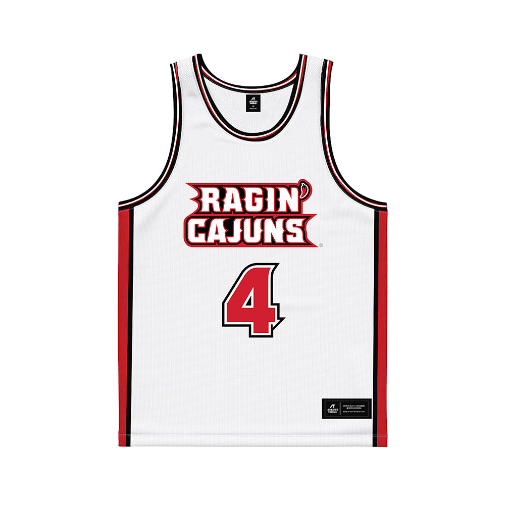 Louisiana - NCAA Women's Basketball : Jazmyne Jackson - White Basketball Jersey-0