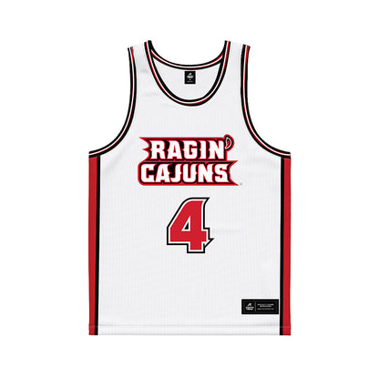 Louisiana - NCAA Women's Basketball : Jazmyne Jackson - White Basketball Jersey-0