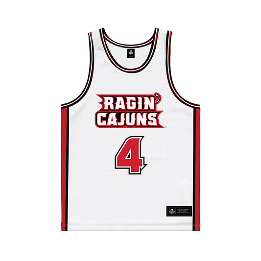 Louisiana - NCAA Women's Basketball : Jazmyne Jackson - White Basketball Jersey-0