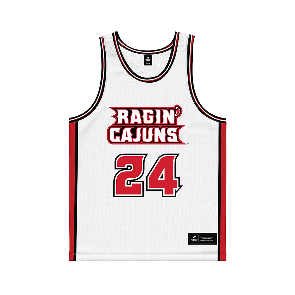 Louisiana - NCAA Women's Basketball : Mikaylah Manley - White Basketball Jersey-0