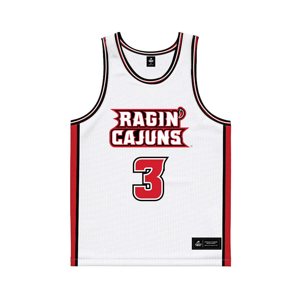 Louisiana - NCAA Women's Basketball : Stephanie Mosley - White Basketball Jersey-0