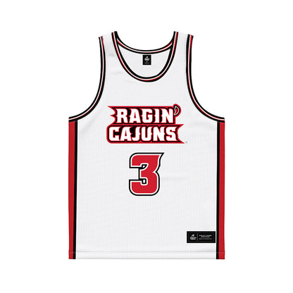 Louisiana - NCAA Women's Basketball : Stephanie Mosley - White Basketball Jersey-0