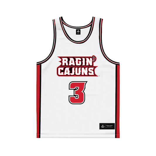 Louisiana - NCAA Women's Basketball : Stephanie Mosley - White Basketball Jersey-0