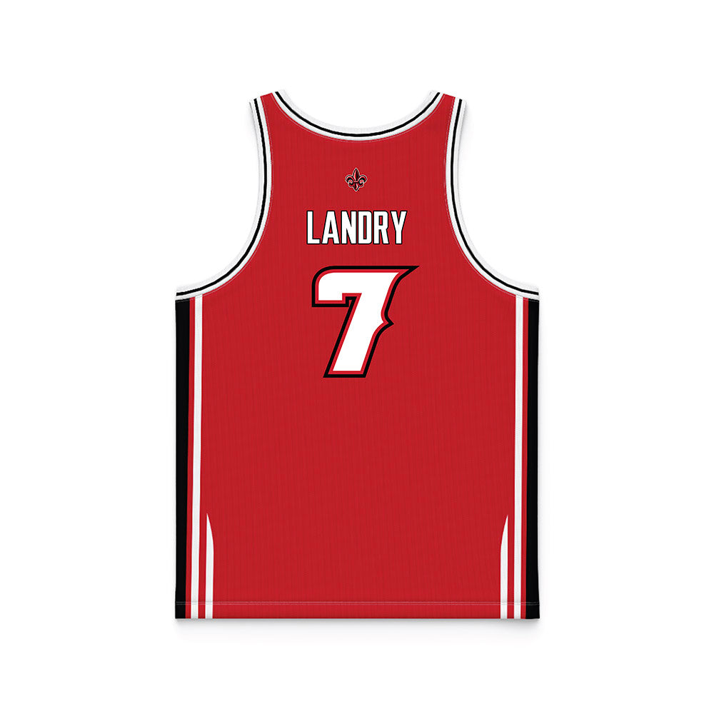 Louisiana - NCAA Men's Basketball : Christian Landry - Red Basketball Jersey-1