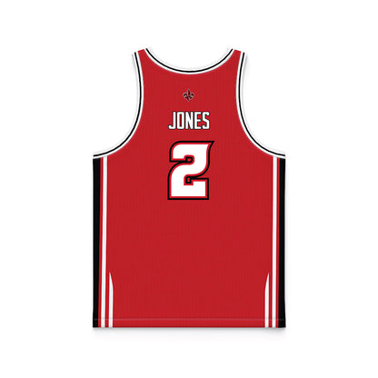 Louisiana - NCAA Men's Basketball : Todd Jones - Red Basketball Jersey-1