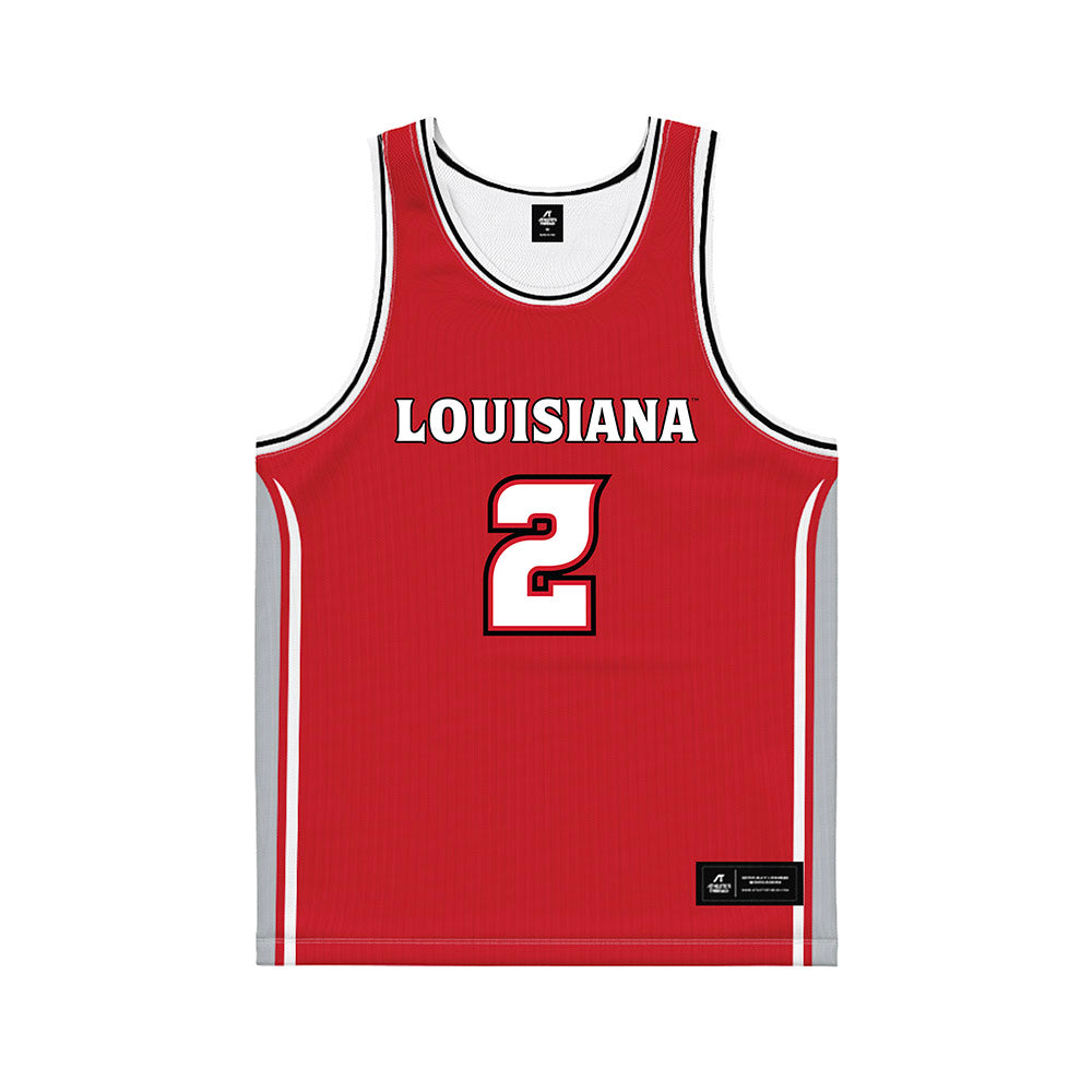 Louisiana - NCAA Men's Basketball : Todd Jones - Red Basketball Jersey-0