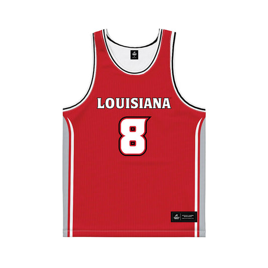 Louisiana - NCAA Men's Basketball : Mostapha El Moutaouakkil - Red Basketball Jersey-0