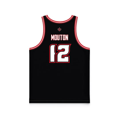 Louisiana - NCAA Men's Basketball : Michael Mouton - Black Basketball Jersey-1