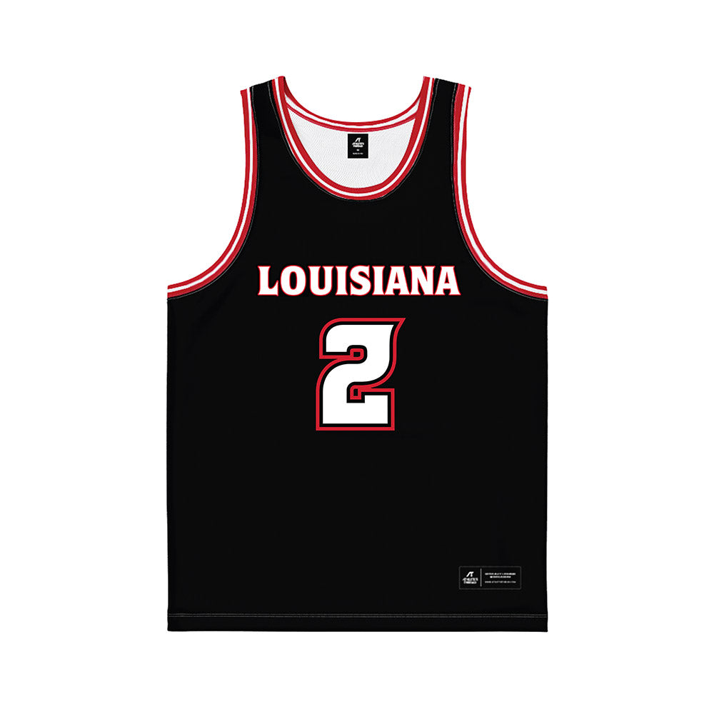 Louisiana - NCAA Men's Basketball : Todd Jones - Black Basketball Jersey-0