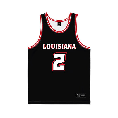 Louisiana - NCAA Men's Basketball : Todd Jones - Black Basketball Jersey-0