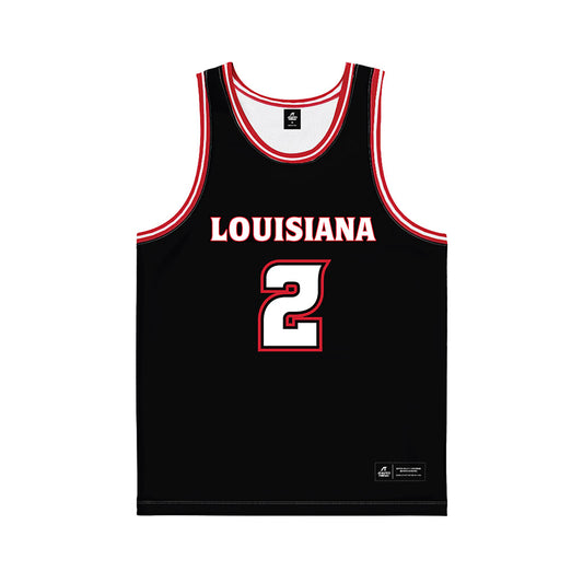 Louisiana - NCAA Men's Basketball : Todd Jones - Black Basketball Jersey-0