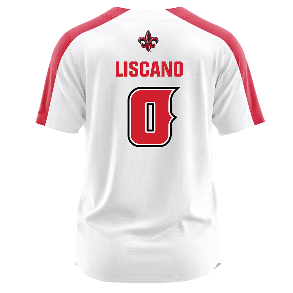Louisiana - NCAA Softball : Mia Liscano - White Jersey-1