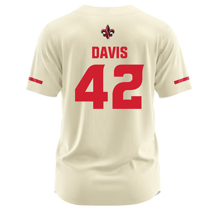 Louisiana - NCAA Softball : Mihyia Davis - Vintage Softball Jersey Cream