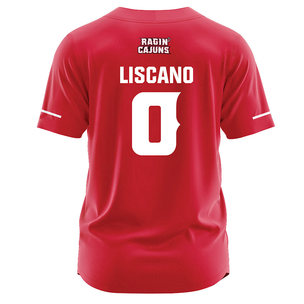 Louisiana - NCAA Softball : Mia Liscano - Red Jersey-1